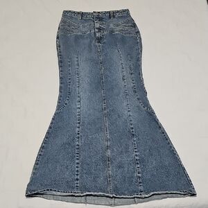 Emory Park Blue Denim A-Line Skirt